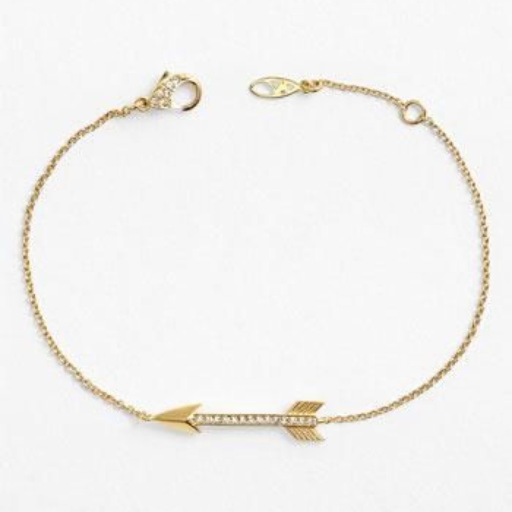 Nadri Delicate Gold Arrow Bracelet